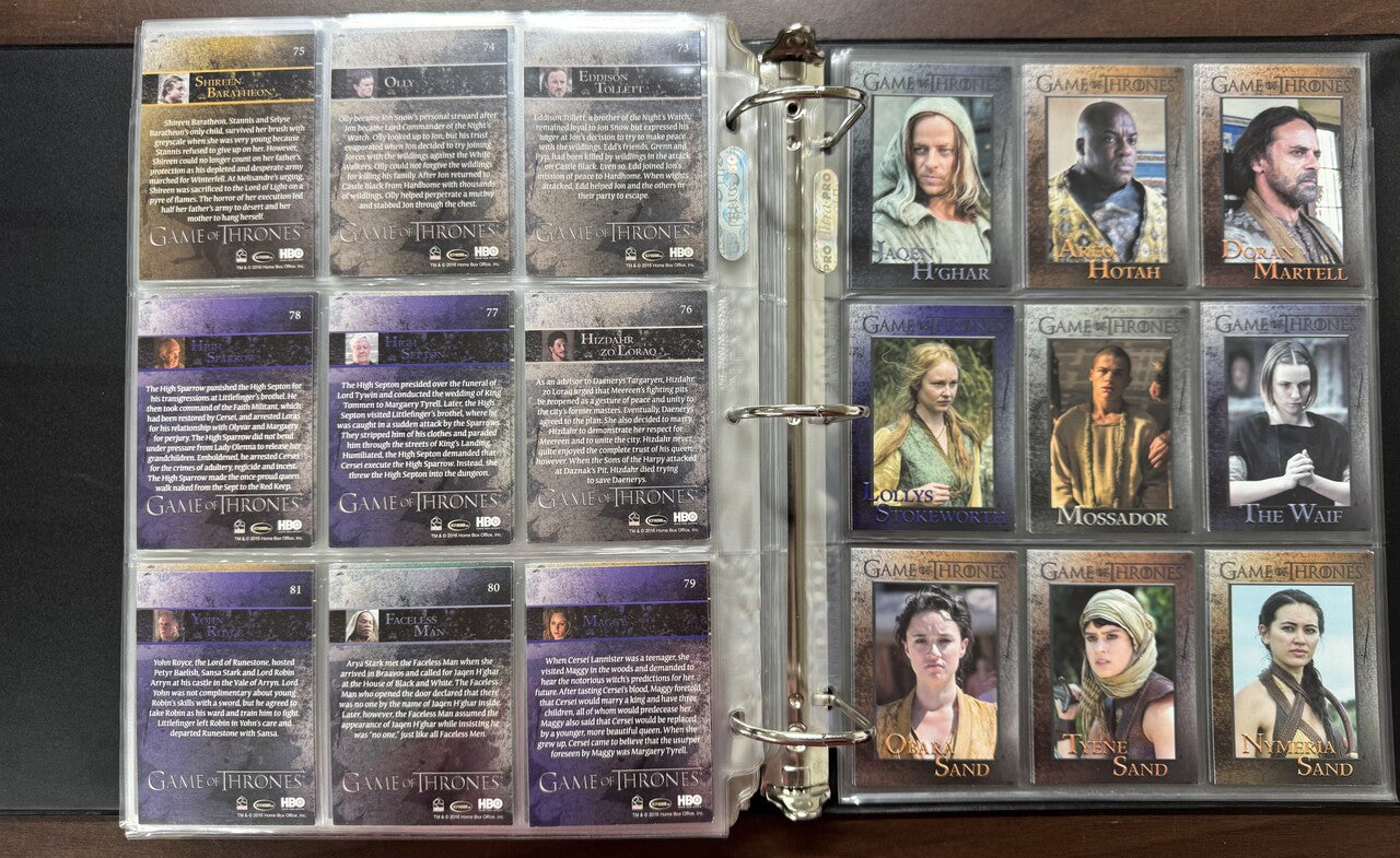 2012/16 Rittenhouse Game of Thrones Seasons 1-5 Complete Sets (458)