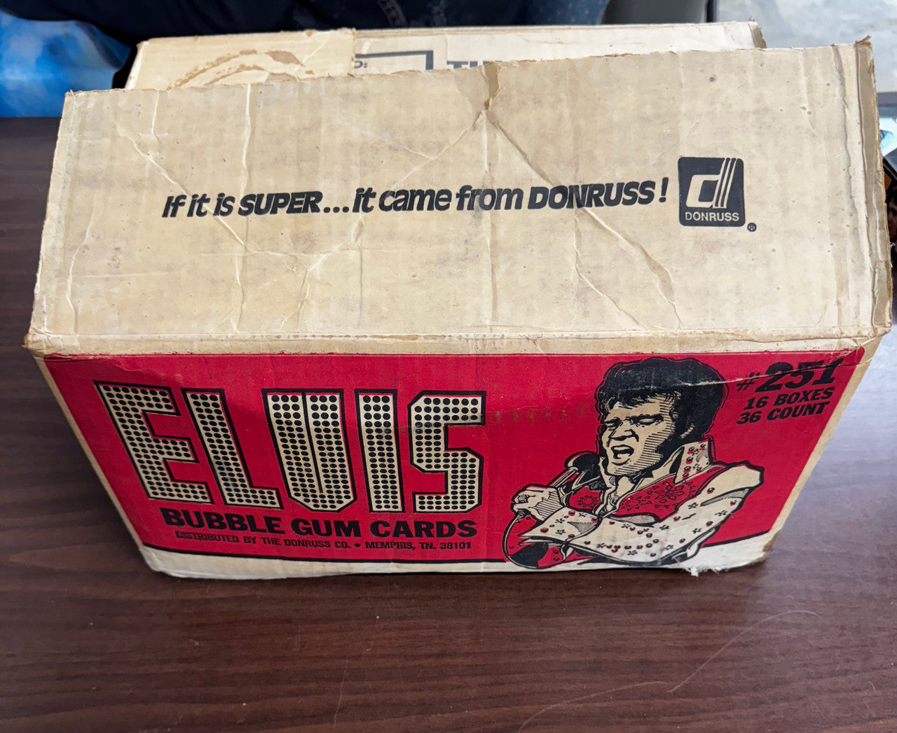 1978 Donruss Elvis Collectors Series Box w/ 27 Sealed Wax Packs + Empty Case