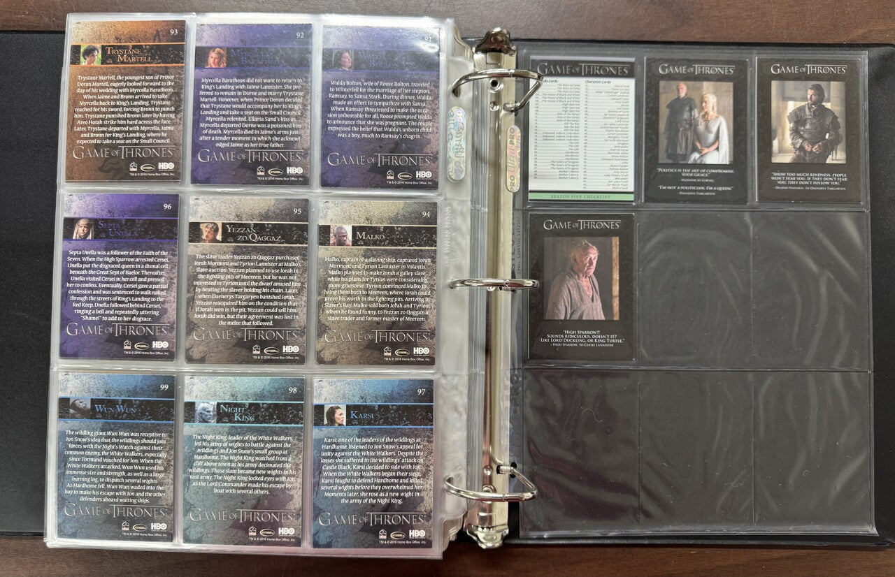 2012/16 Rittenhouse Game of Thrones Seasons 1-5 Complete Sets (458)