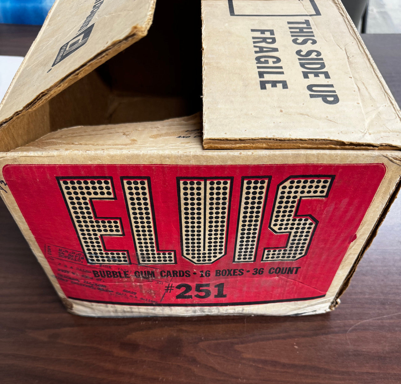 1978 Donruss Elvis Collectors Series Box w/ 27 Sealed Wax Packs + Empty Case