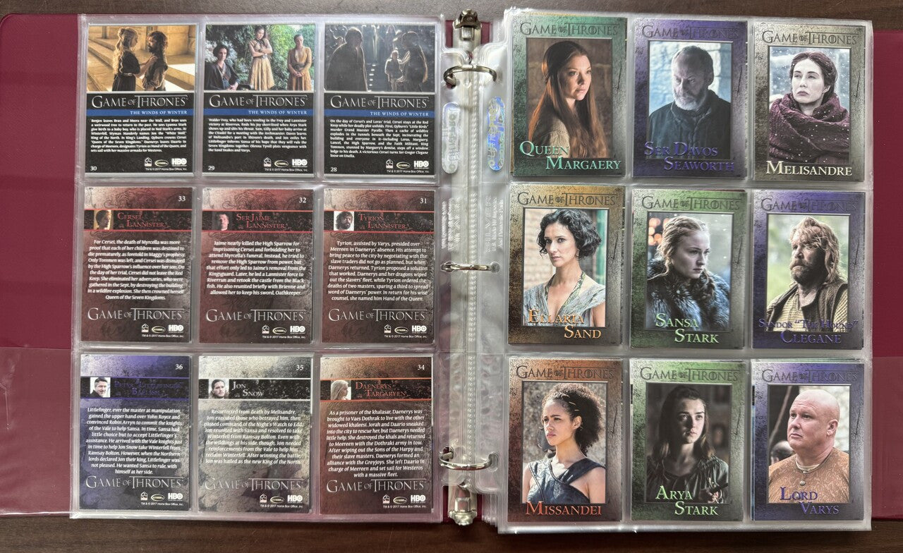 2017/20 Rittenhouse Game of Thrones Seasons 6-8 Complete Sets (241)