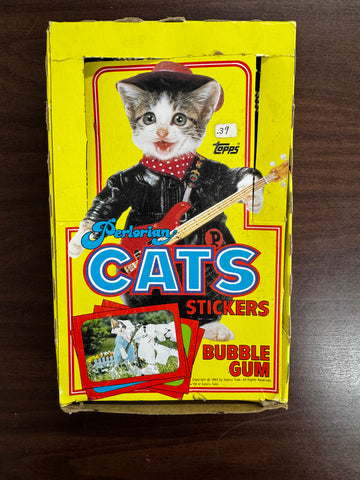 1983 Topps Perlorian Cats Stickers Box w/ 12 Factory Sealed Packs