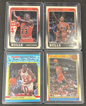 1988-89 Fleer Basketball Complete Set (132+11 Stickers) NM-MT "A"