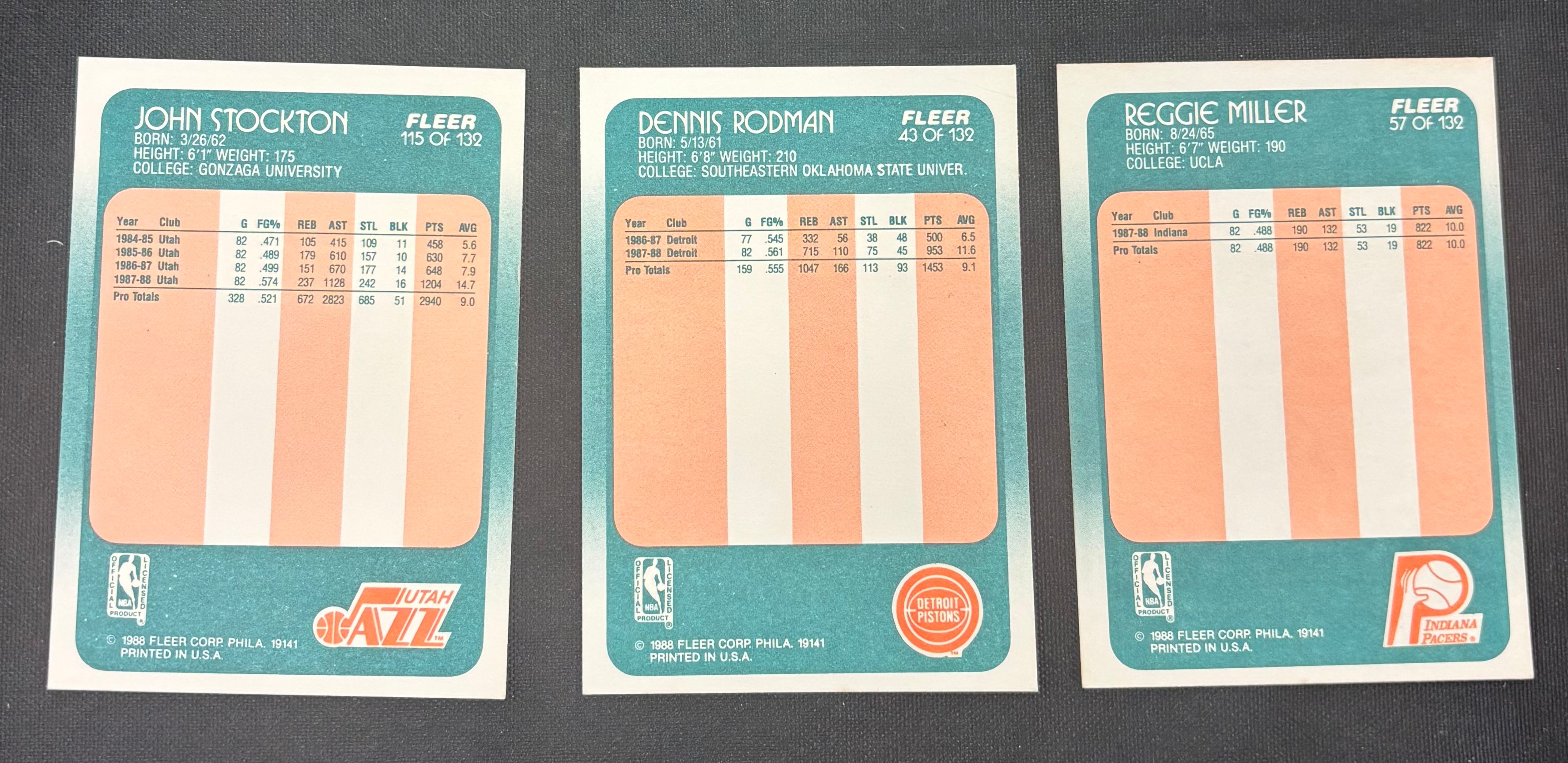 1988-89 Fleer Basketball Complete Set (132+11 Stickers) NM-MT "A"