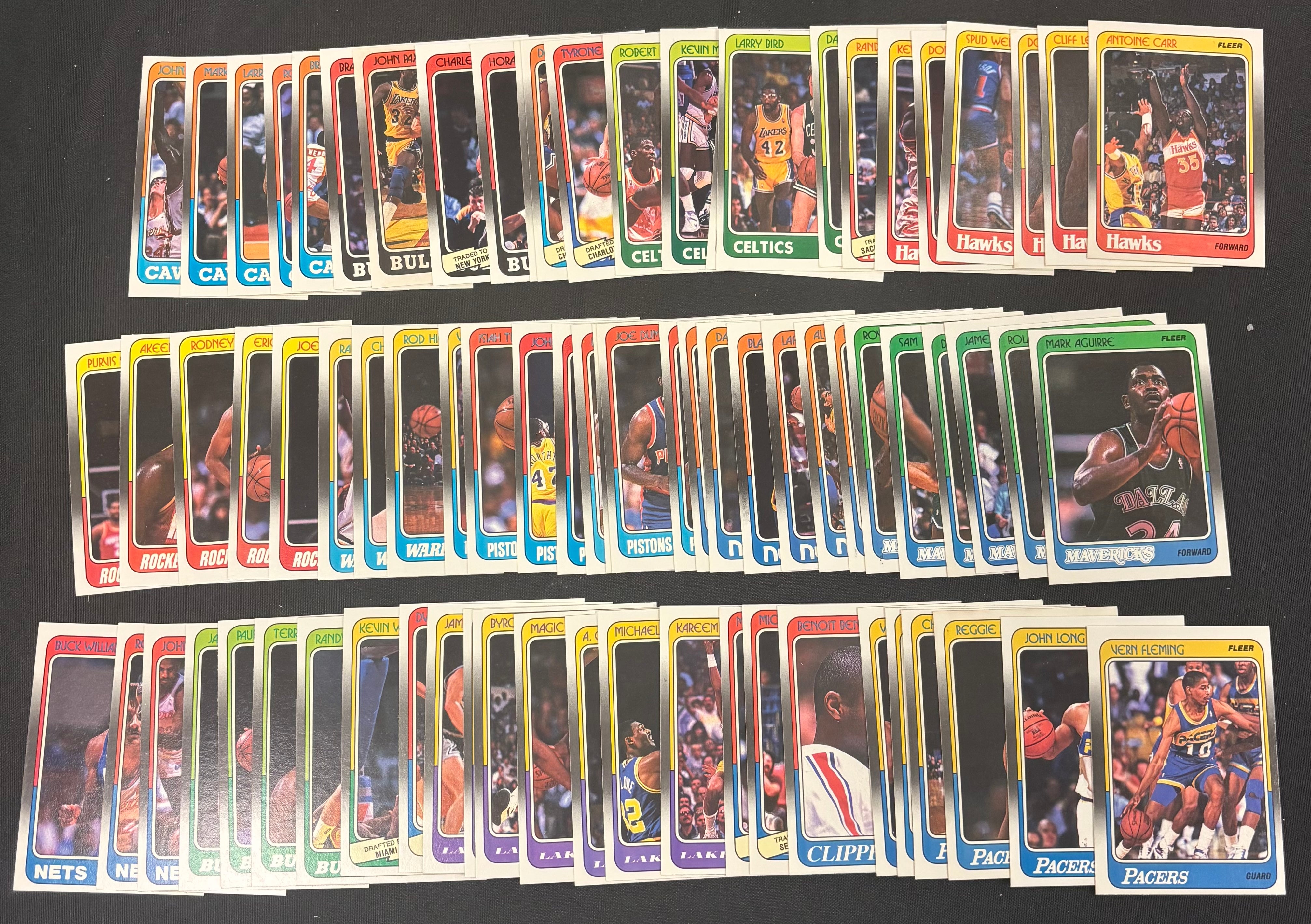 1988-89 Fleer Basketball Complete Set (132+11 Stickers) NM-MT "A"