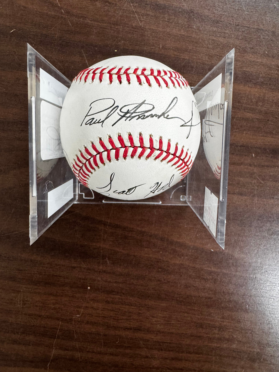 Payne Stewart Maddux Sandberg ++ Signed Autographed Rawlings ONL Baseball JSA