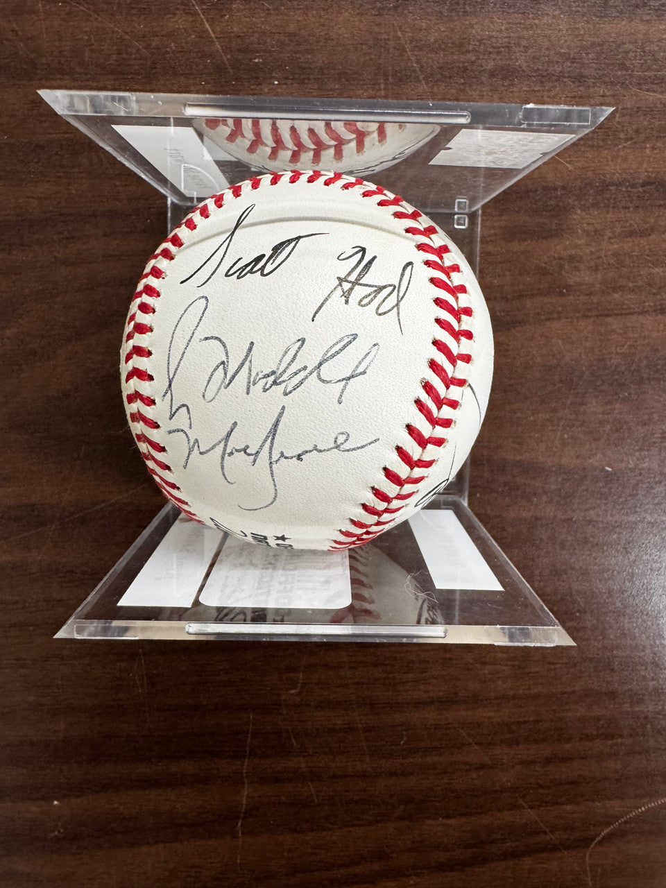 Payne Stewart Maddux Sandberg ++ Signed Autographed Rawlings ONL Baseball JSA