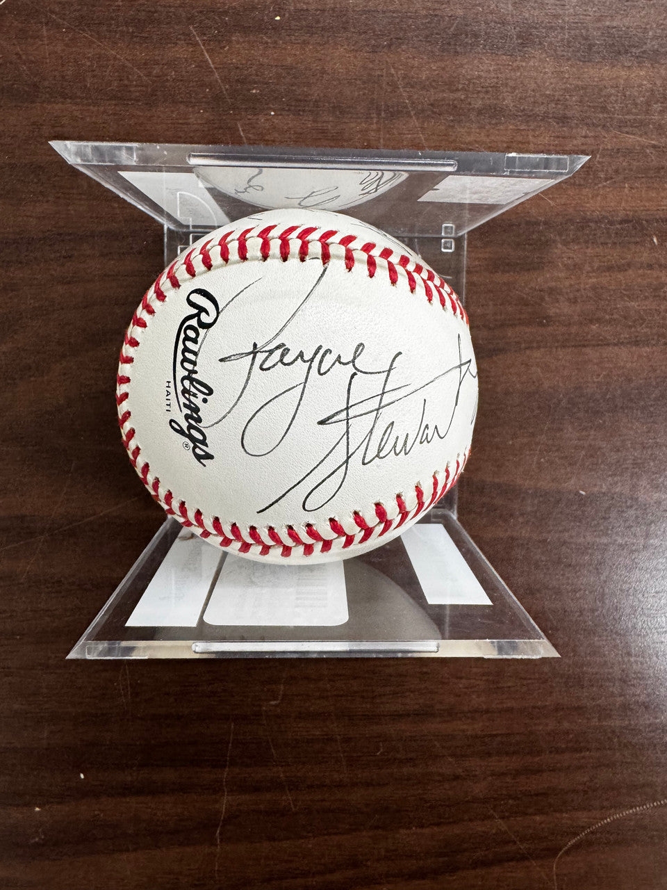 Payne Stewart Maddux Sandberg ++ Signed Autographed Rawlings ONL Baseball JSA