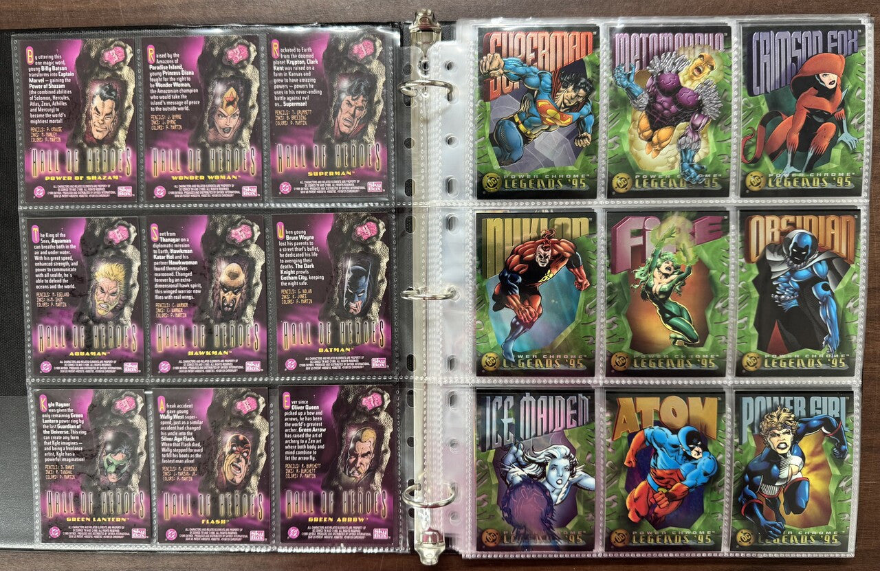 1995 SkyBox DC Legends Power Chrome Complete Set (150)
