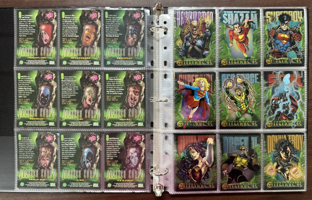 1995 SkyBox DC Legends Power Chrome Complete Set (150)