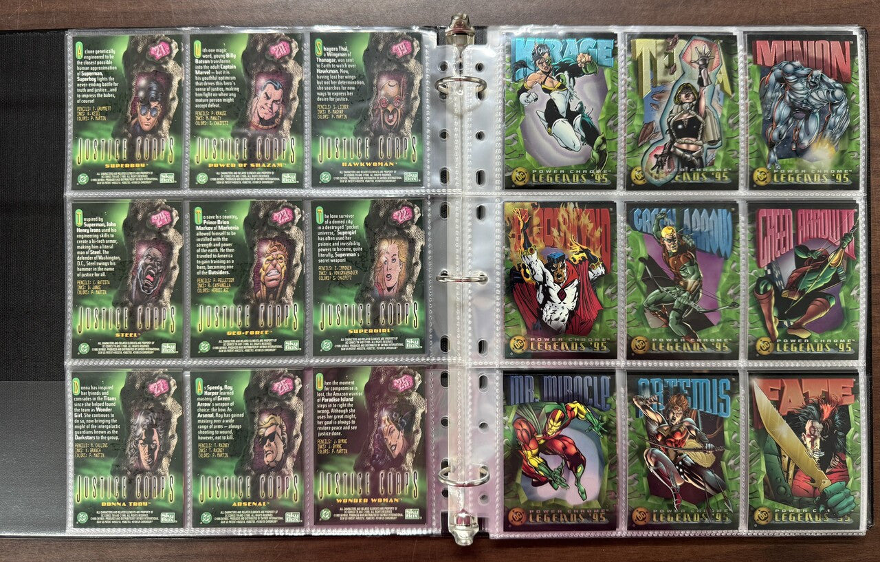 1995 SkyBox DC Legends Power Chrome Complete Set (150)