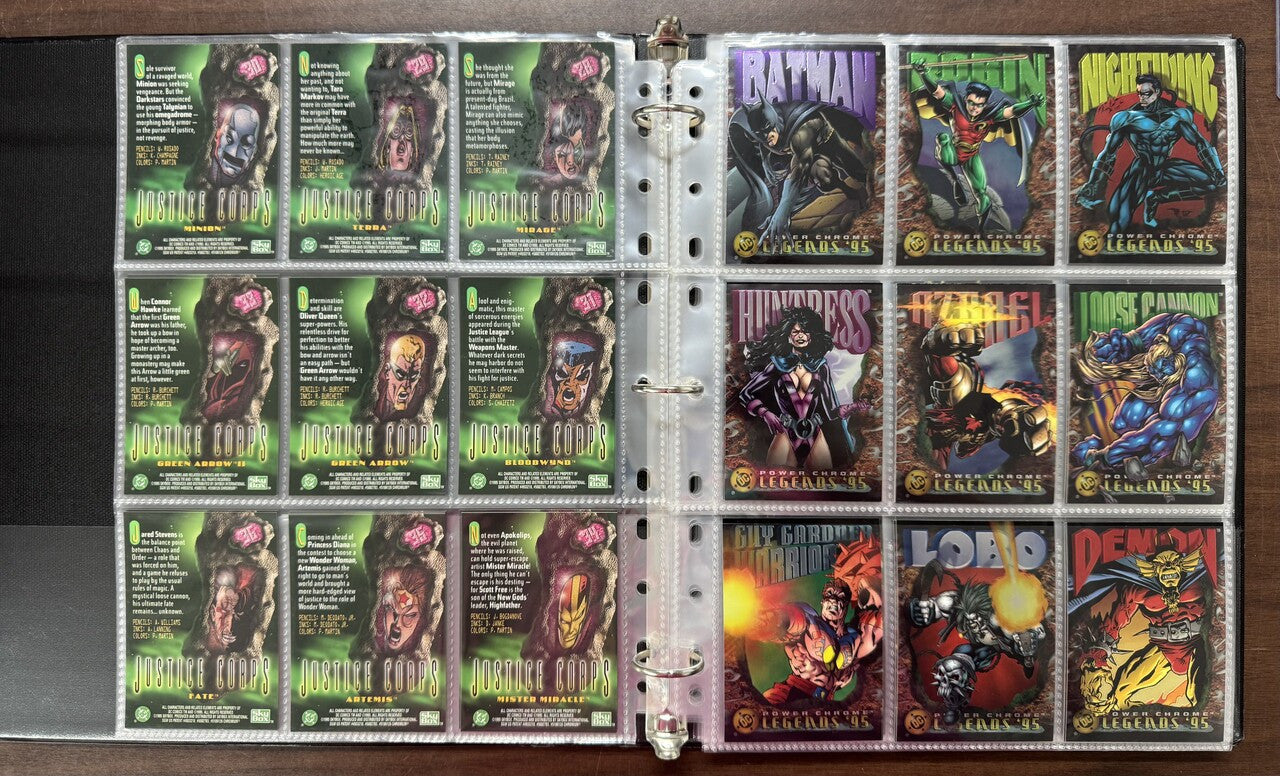 1995 SkyBox DC Legends Power Chrome Complete Set (150)