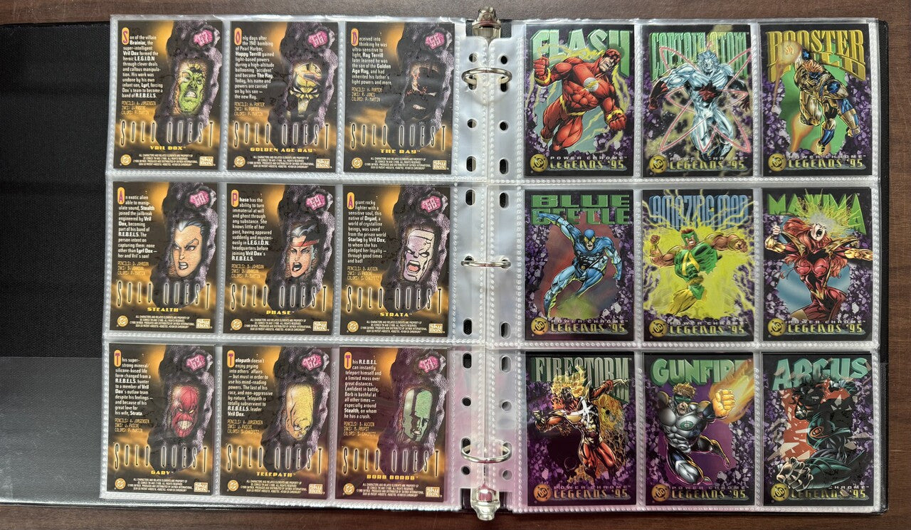 1995 SkyBox DC Legends Power Chrome Complete Set (150)