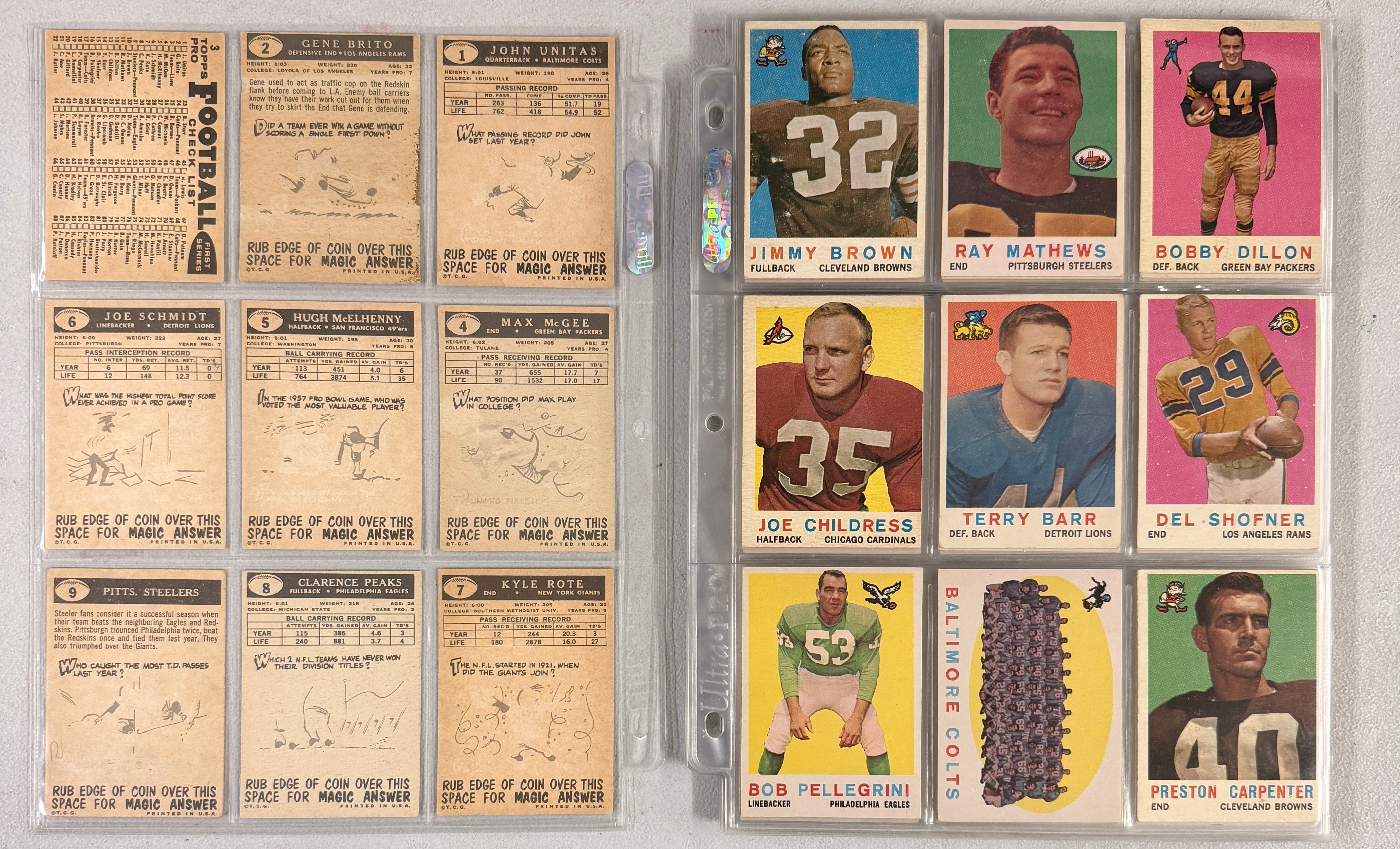 1959 Topps Football Complete Set (176) VG-EX