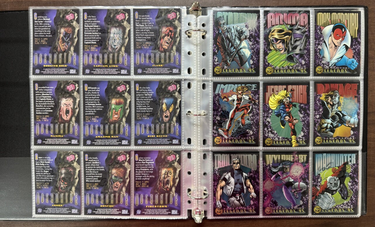 1995 SkyBox DC Legends Power Chrome Complete Set (150)