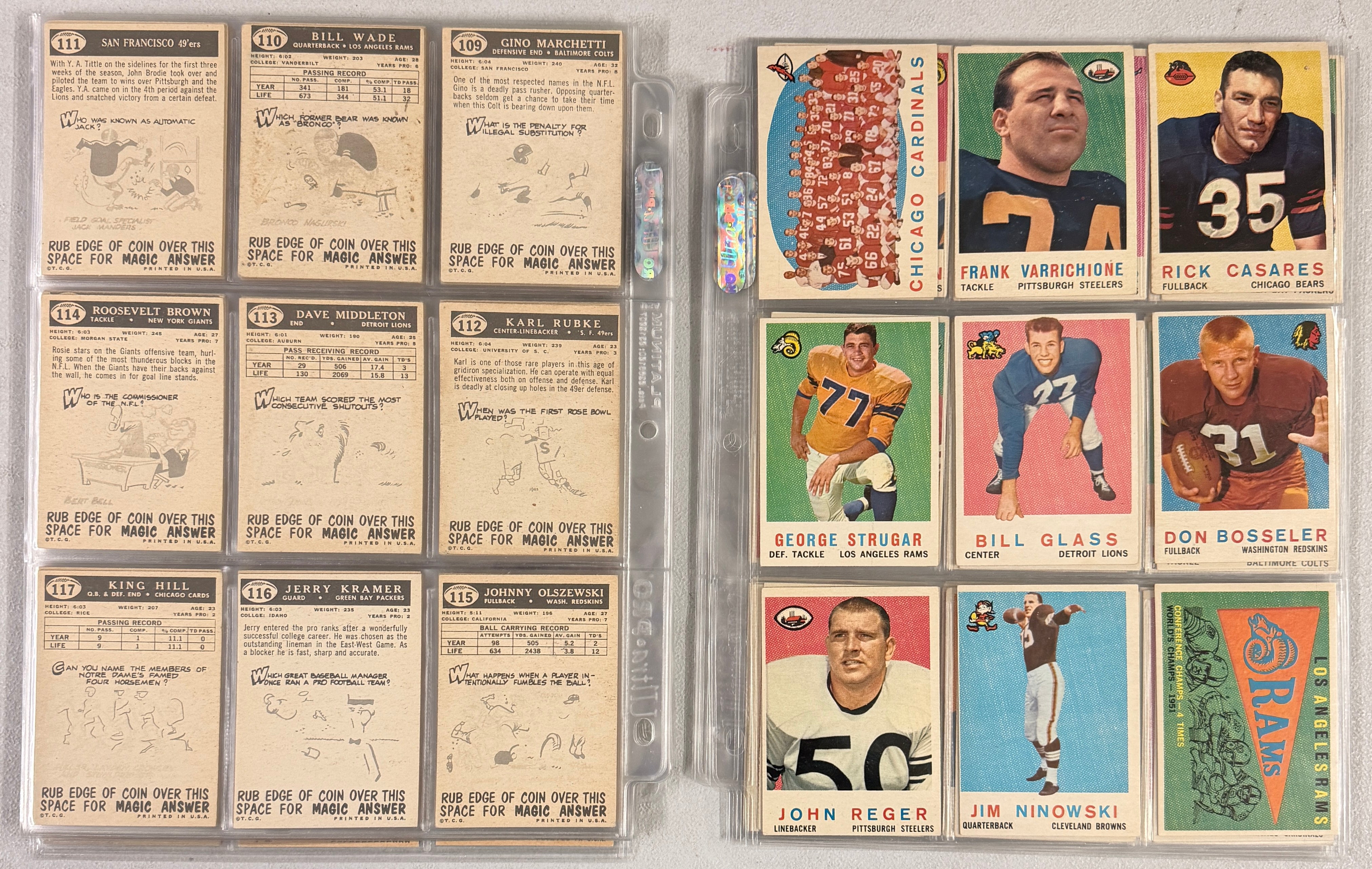 1959 Topps Football Complete Set (176) VG-EX