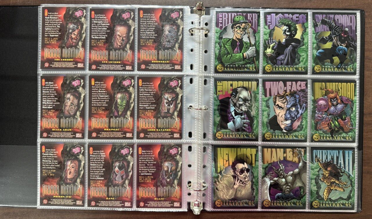 1995 SkyBox DC Legends Power Chrome Complete Set (150)