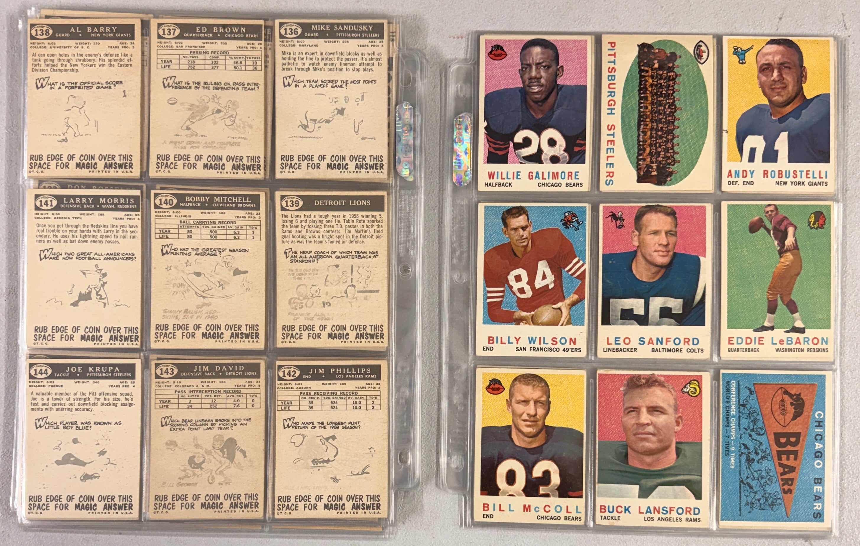 1959 Topps Football Complete Set (176) VG-EX