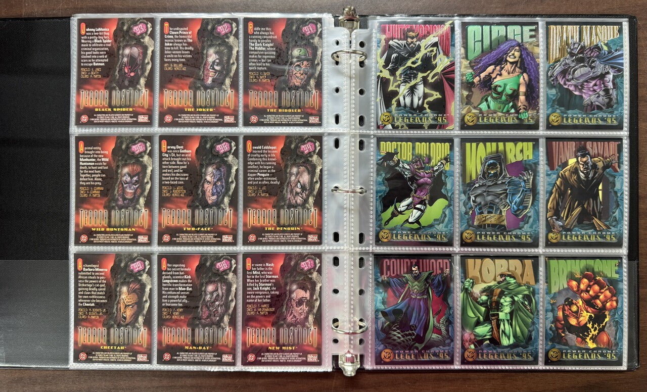 1995 SkyBox DC Legends Power Chrome Complete Set (150)