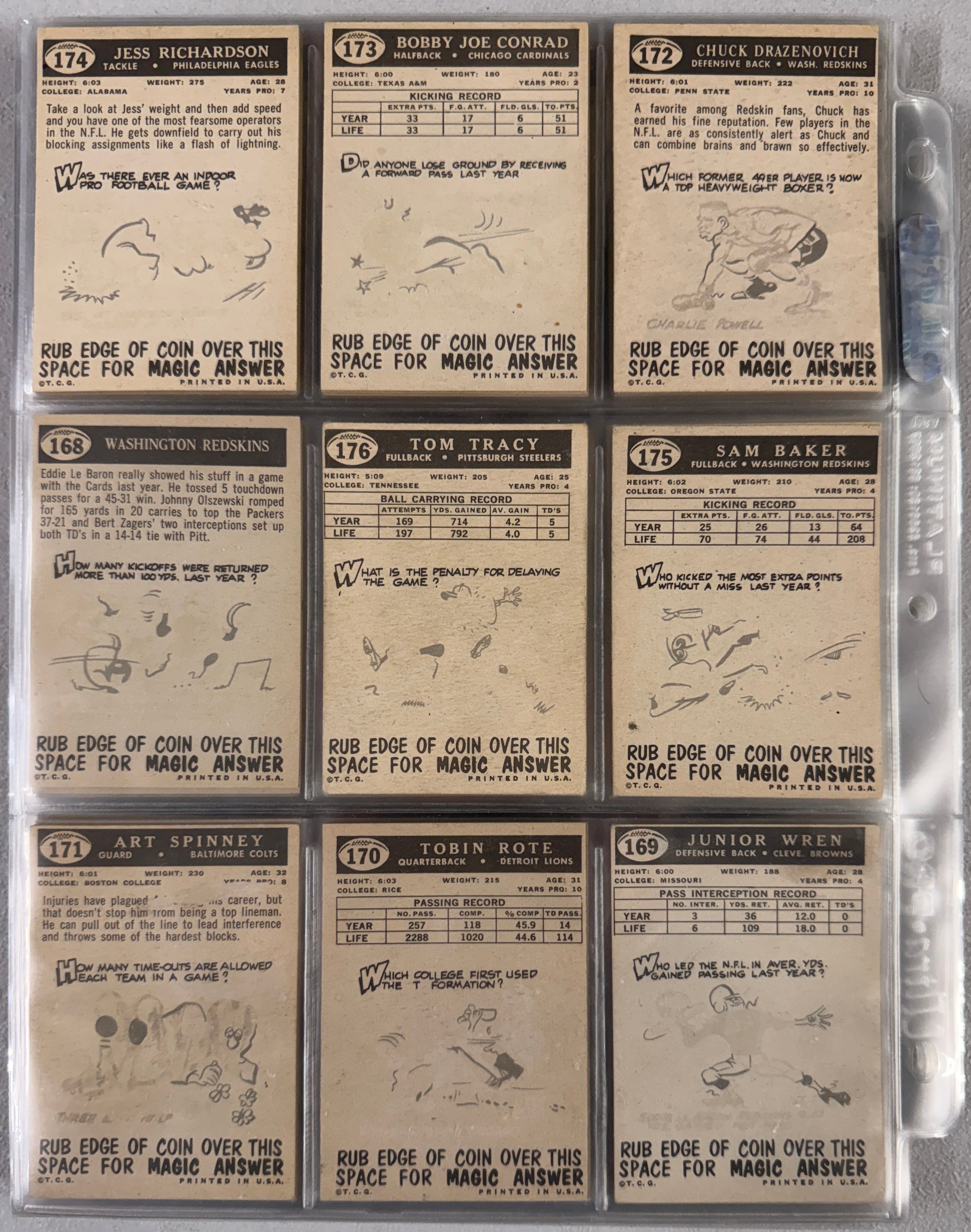 1959 Topps Football Complete Set (176) VG-EX