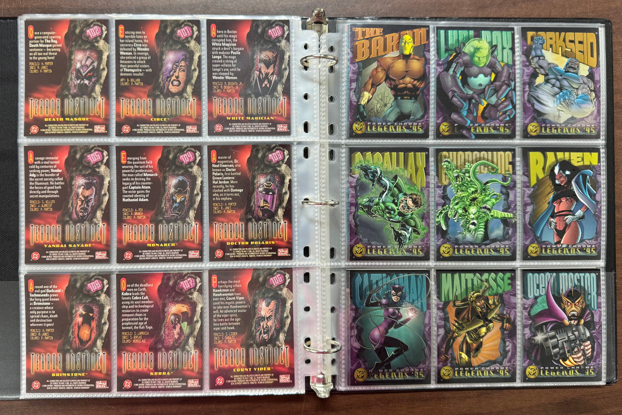 1995 SkyBox DC Legends Power Chrome Complete Set (150)