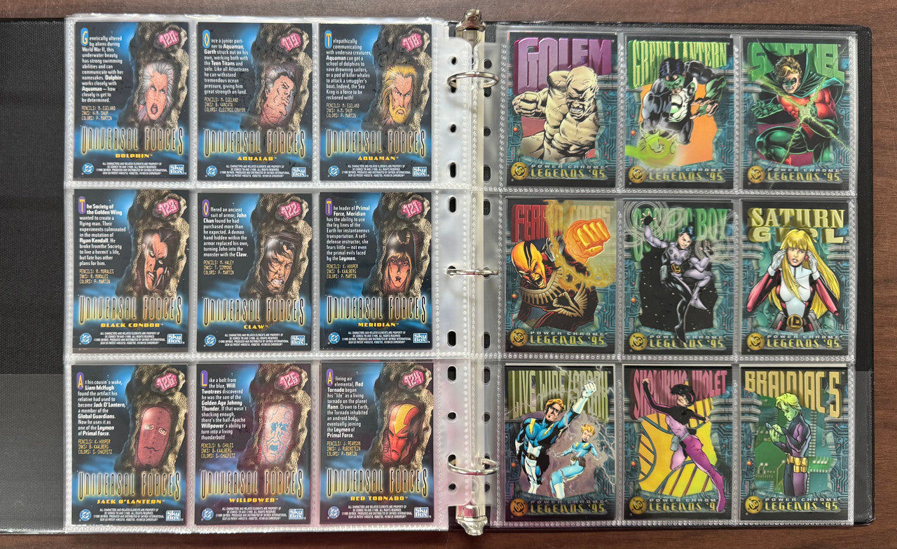 1995 SkyBox DC Legends Power Chrome Complete Set (150)