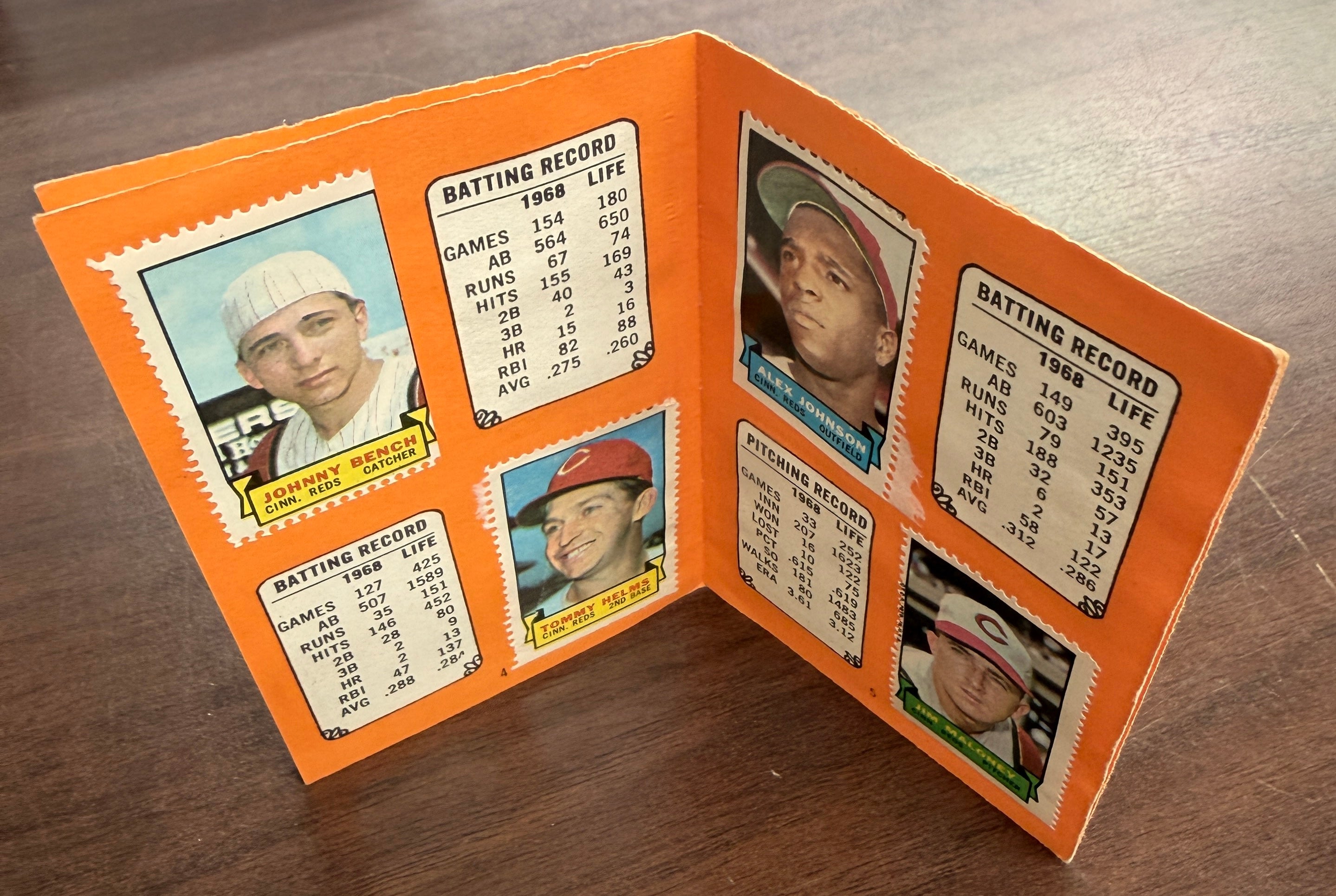 1969 Topps Baseball Stamp Album Complete Set w/ Wrapper (24) w/ Stamps VG/EX