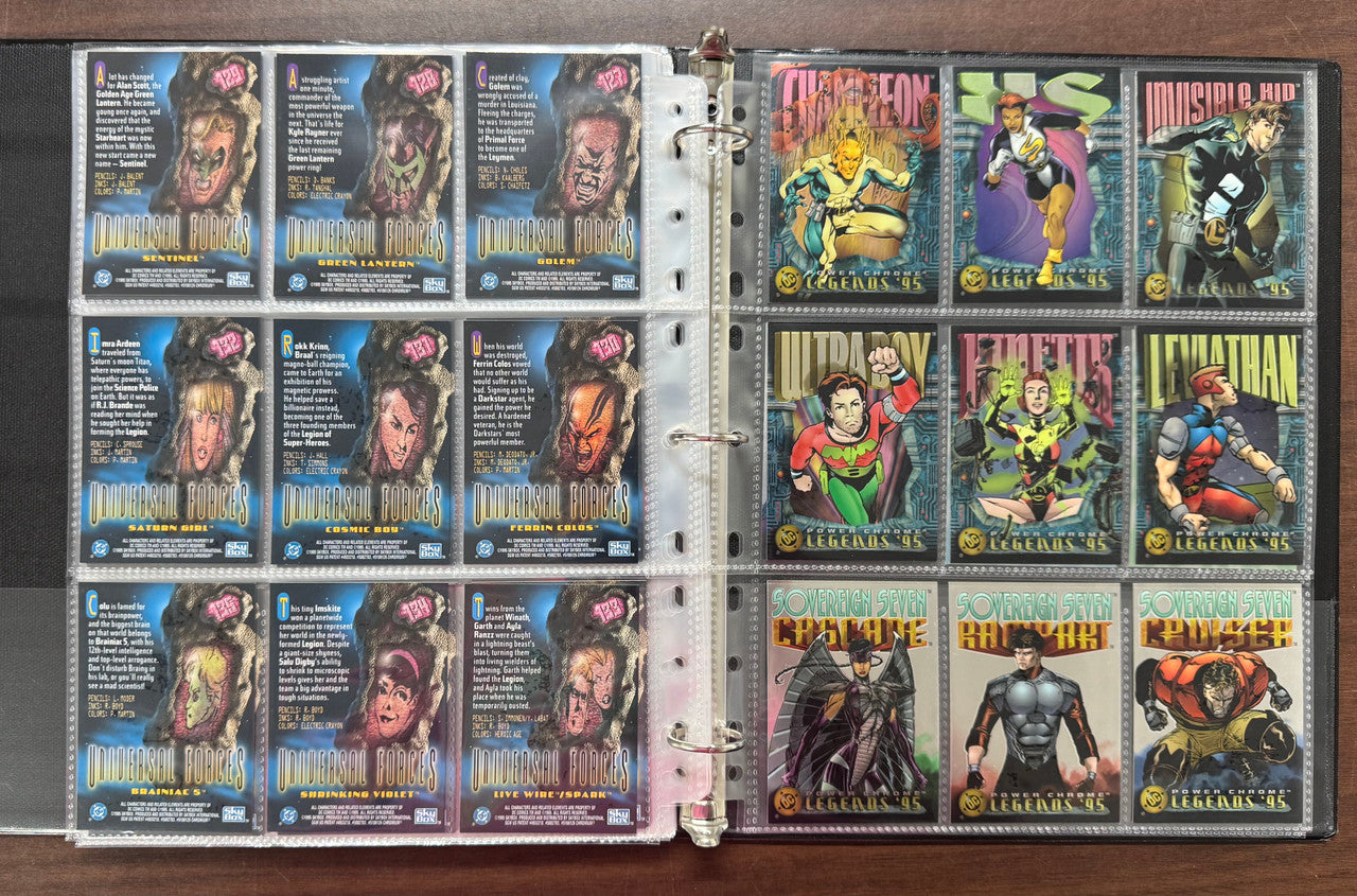 1995 SkyBox DC Legends Power Chrome Complete Set (150)