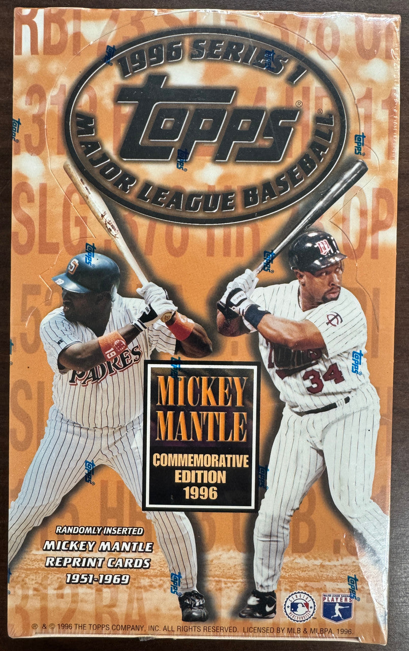 1996 Topps Series 1 Baseball Hobby Box Mantle Edition Factory Sealed