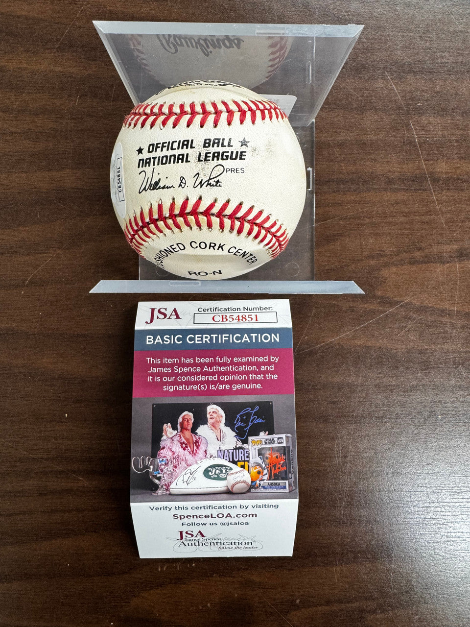 Tom Glavine Signed Autographed Rawlings ONL Baseball JSA *4851