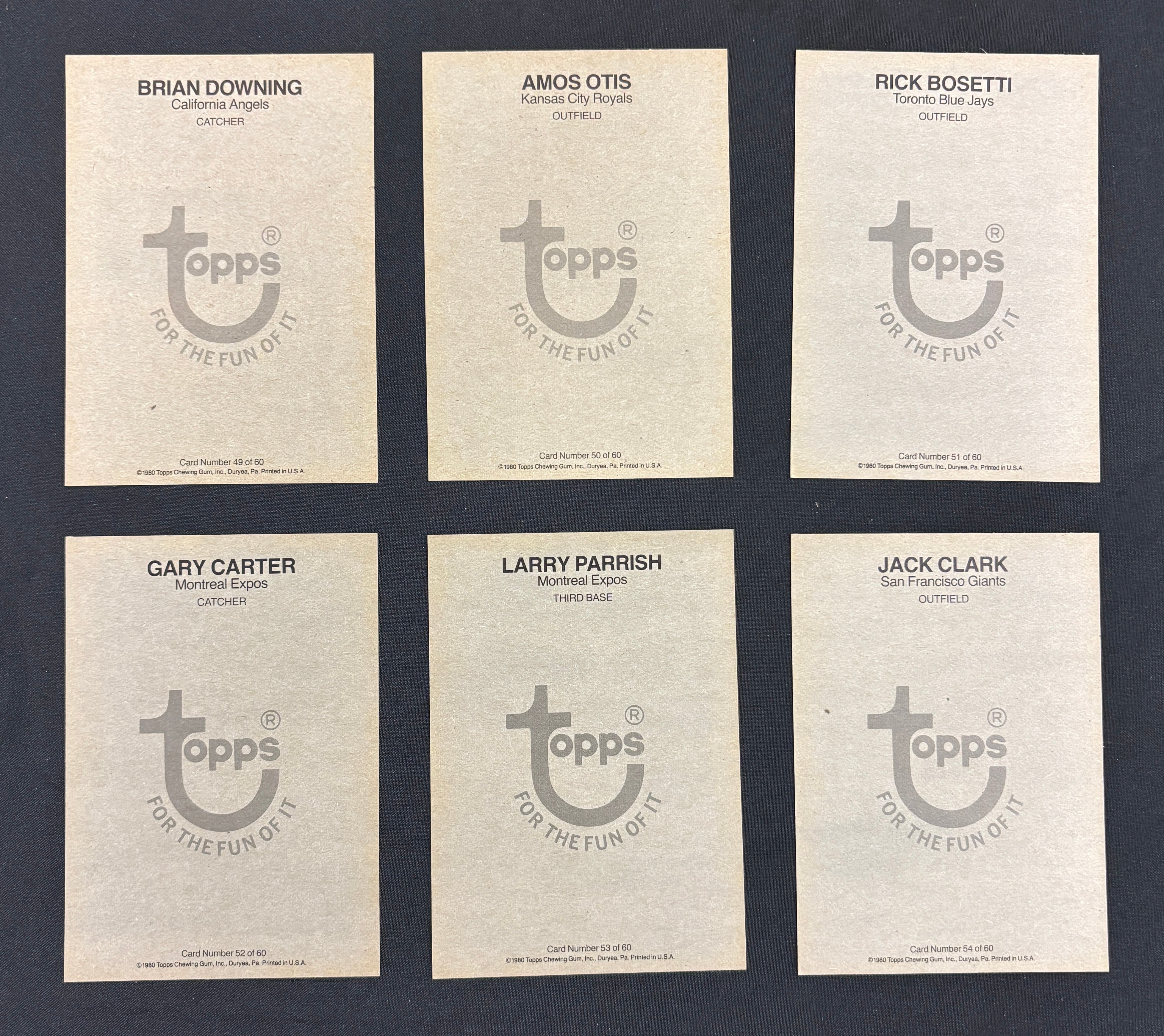 1980 Topps Baseball Superstars Photo Cards 5x7 Complete Set (60/60)
