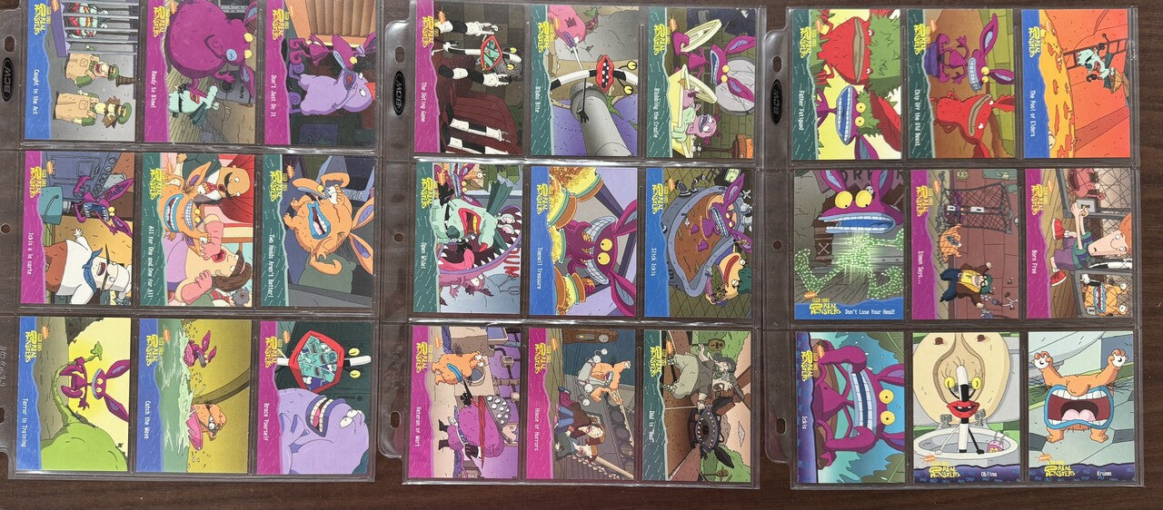 1995 Fleer Nickelodeon  AAAHH!!! Real Monsters Complete Set (90)