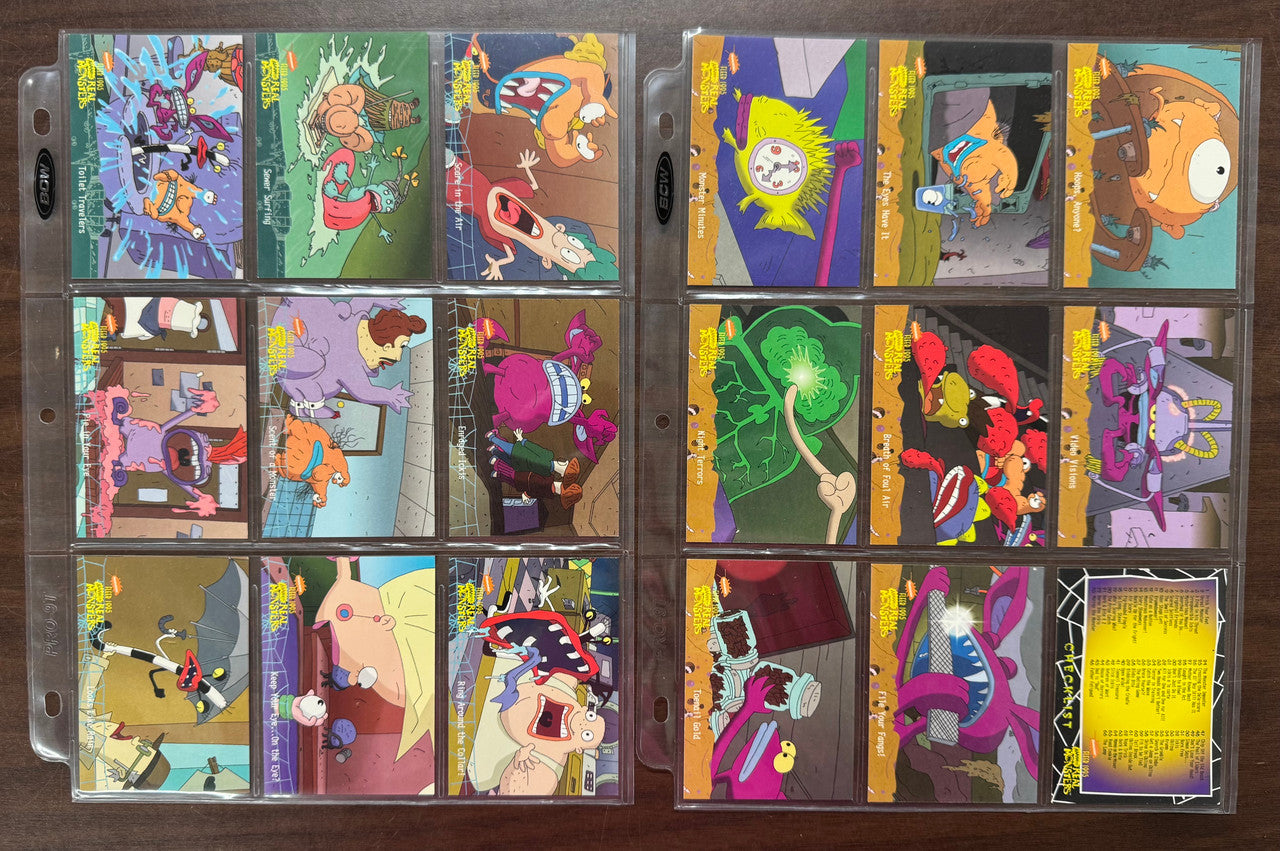 1995 Fleer Nickelodeon  AAAHH!!! Real Monsters Complete Set (90)