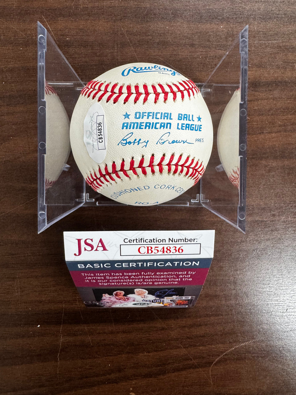 Jim Palmer Signed Autographed Rawlings OAL Baseball JSA *4836