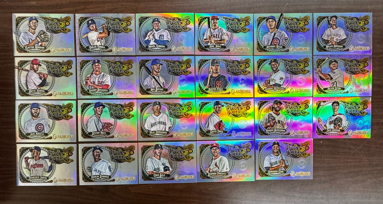 2017 Topps Gypsy Queen GlassWorks Box Topper Near Complete Set 23/25