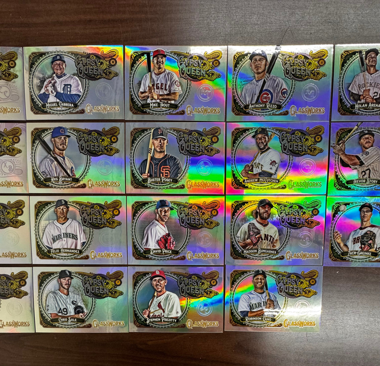 2017 Topps Gypsy Queen GlassWorks Box Topper Near Complete Set 23/25