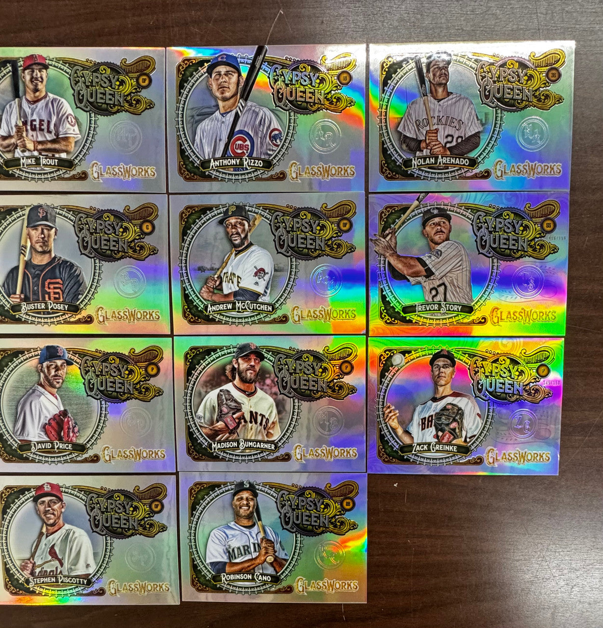 2017 Topps Gypsy Queen GlassWorks Box Topper Near Complete Set 23/25