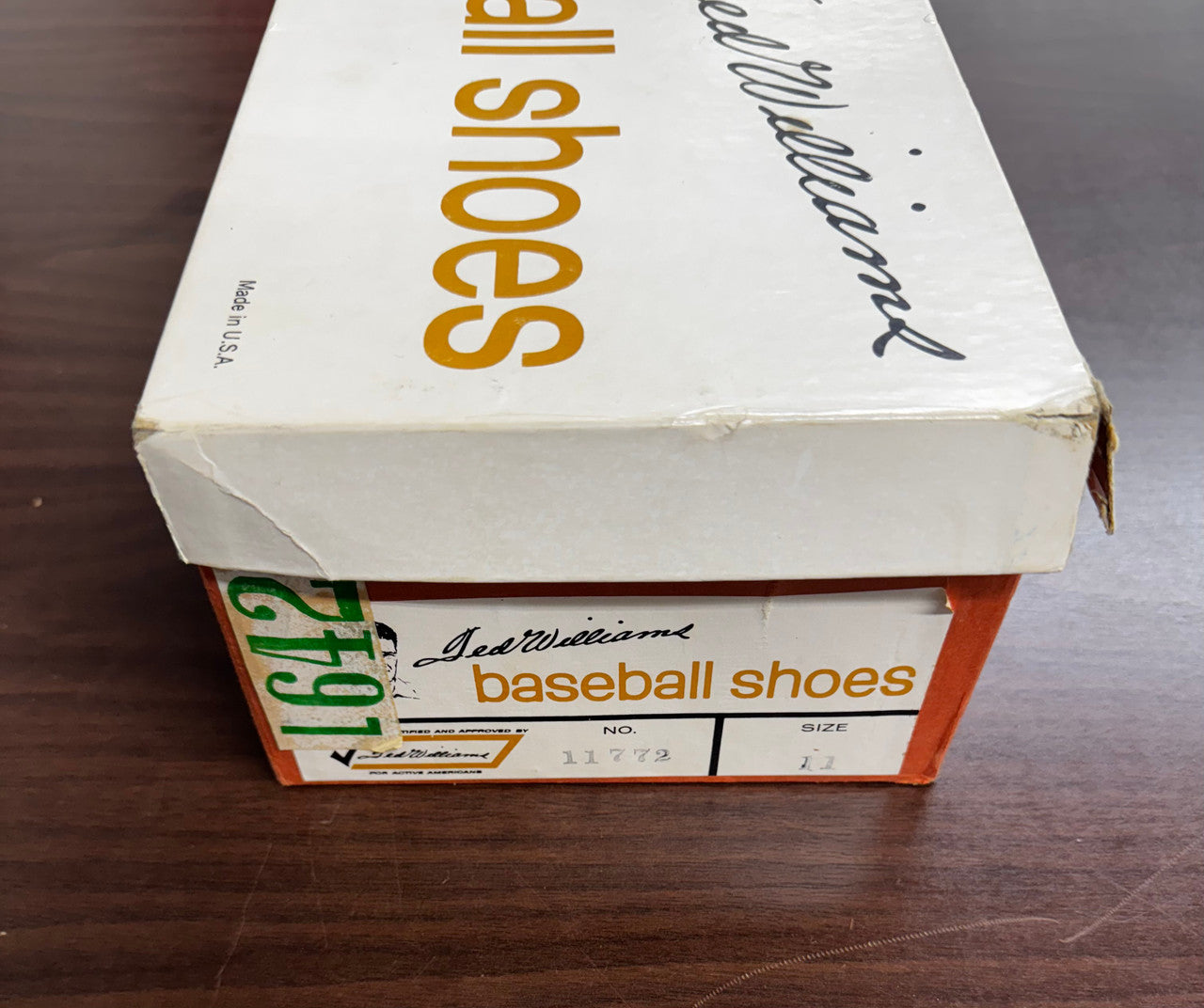 Vintage Sears Roebuck and Co Ted Williams Baseball Shoes Empty Box