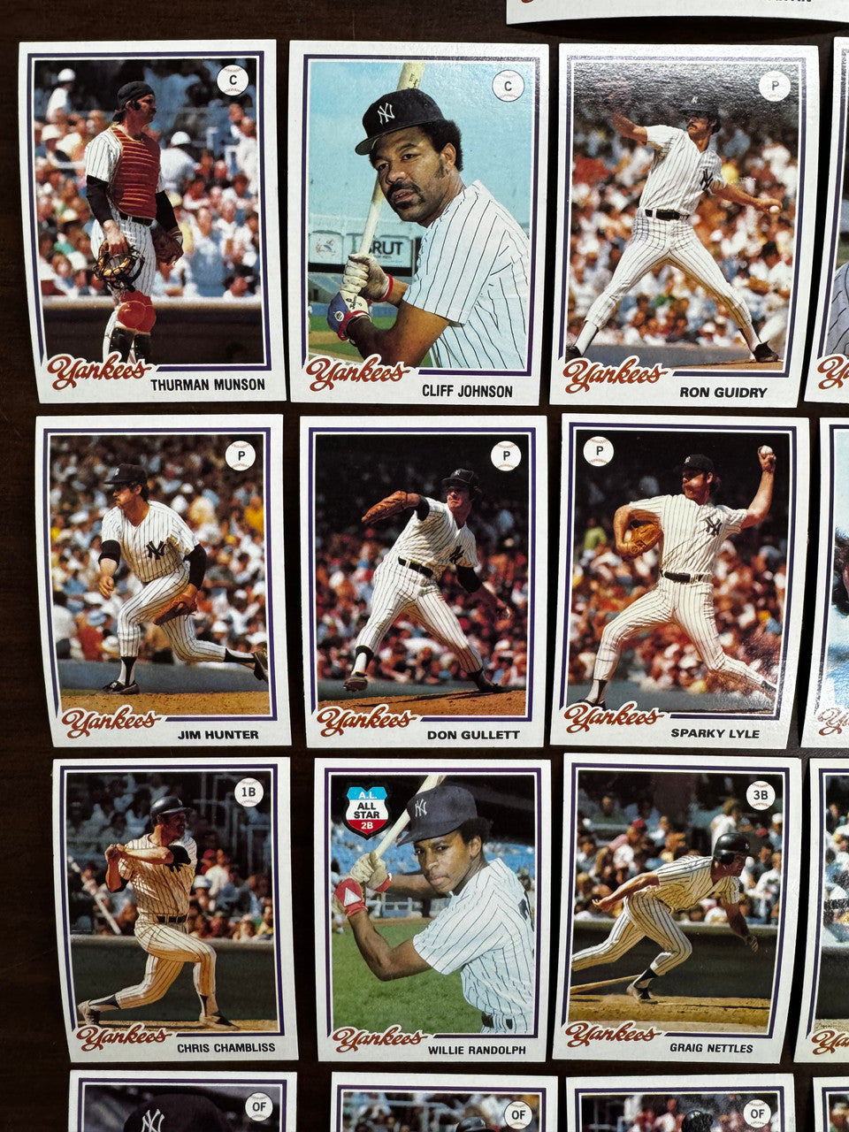 1978 & 1979 Topps Burger King New York Yankees Complete Sets (23 Cards Each) NM