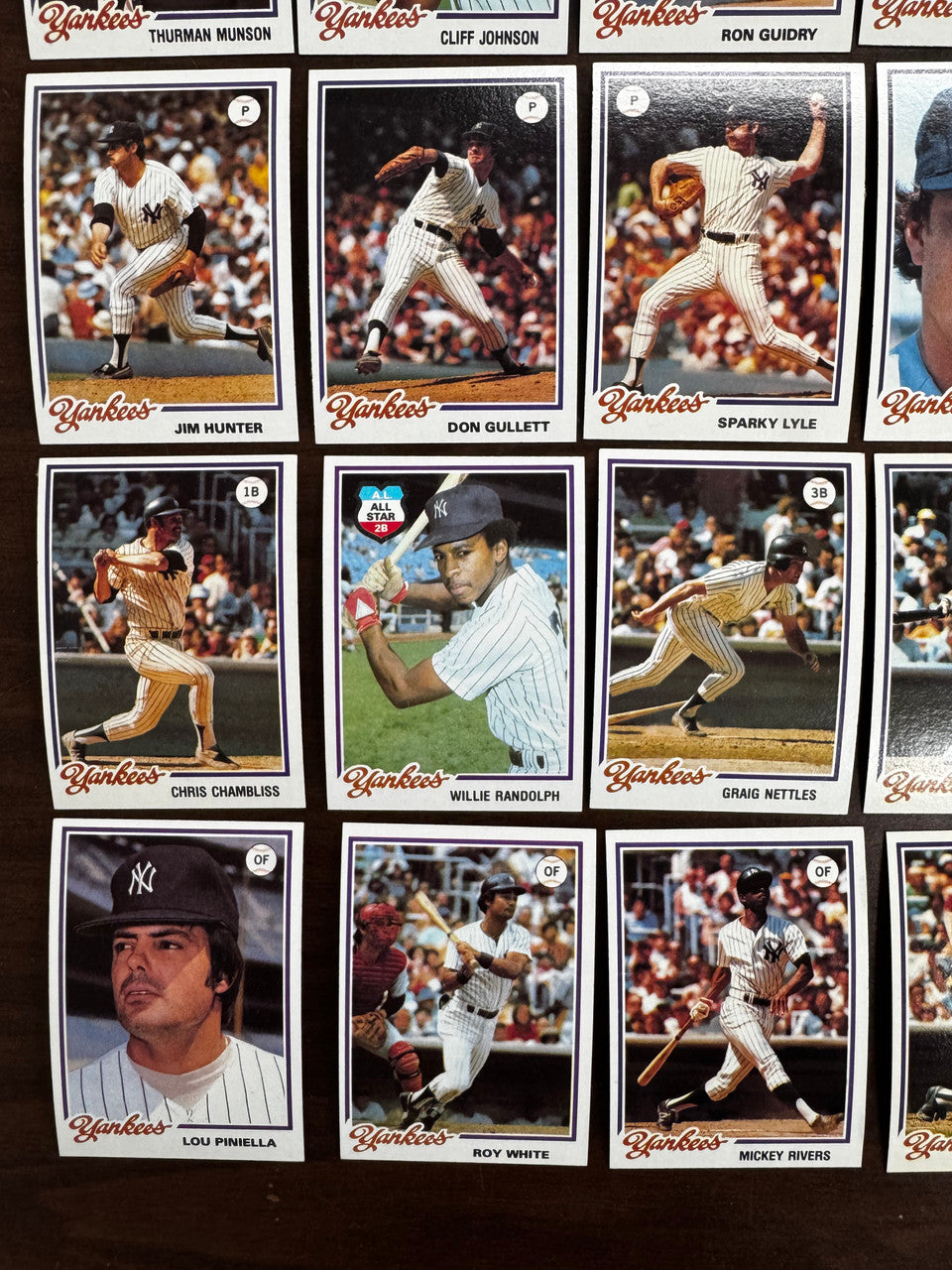 1978 & 1979 Topps Burger King New York Yankees Complete Sets (23 Cards Each) NM