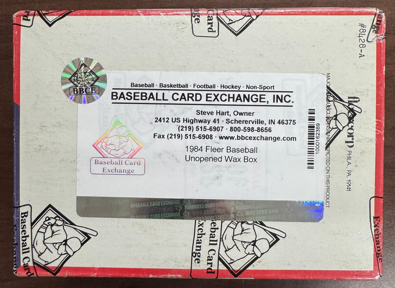 1984 Fleer Baseball Unopened Wax Box BBCE Wrapped & Sealed