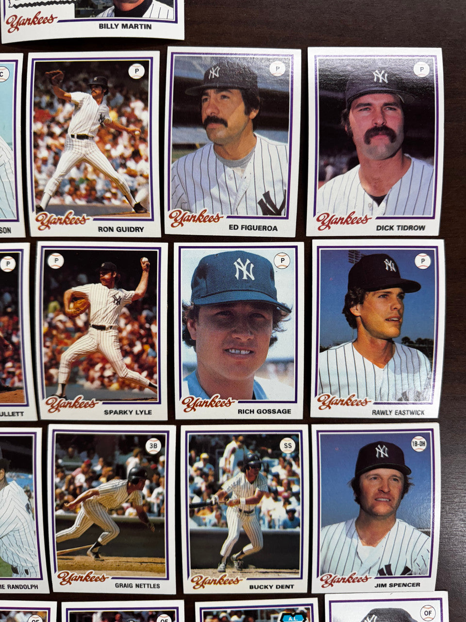1978 & 1979 Topps Burger King New York Yankees Complete Sets (23 Cards Each) NM