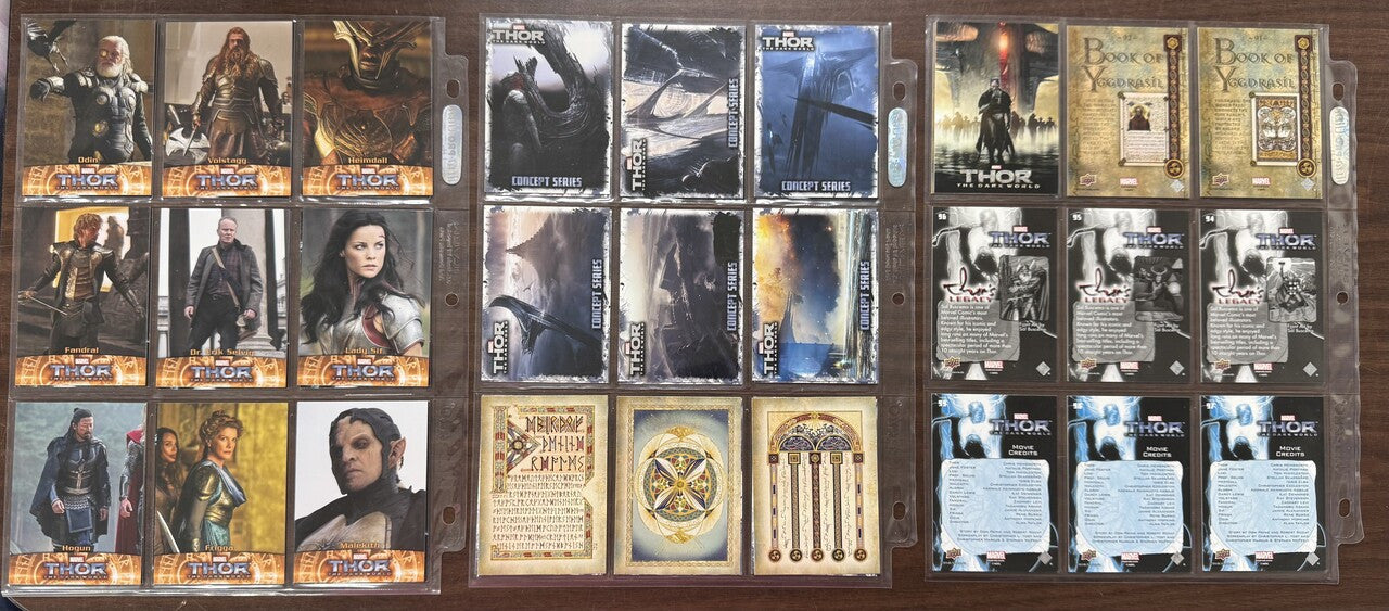 2011/17 Upper Deck Thor, Dark World, Ragnarok, Complete Sets (230)