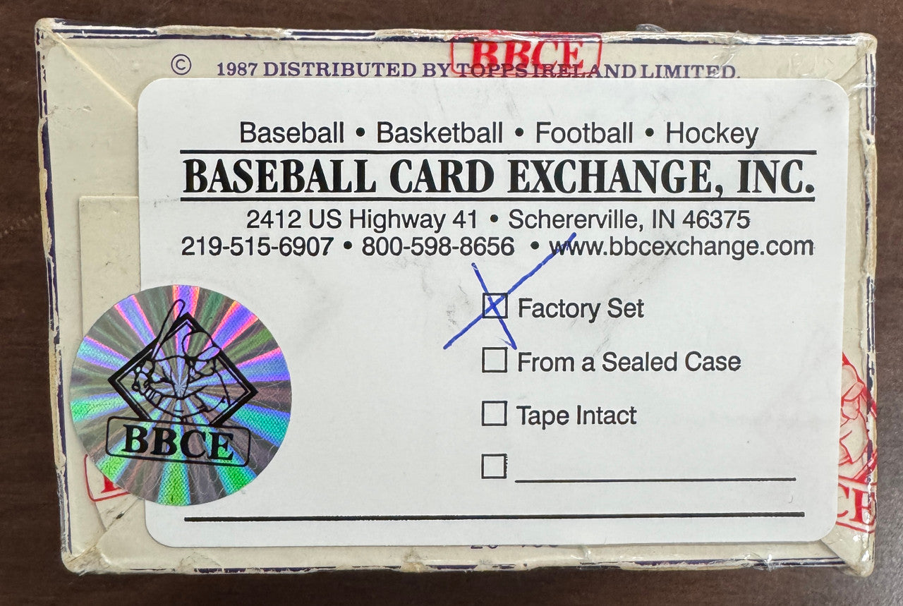 1987 Topps Traded Tiffany Baseball Factory Set BBCE Wrapped Sealed