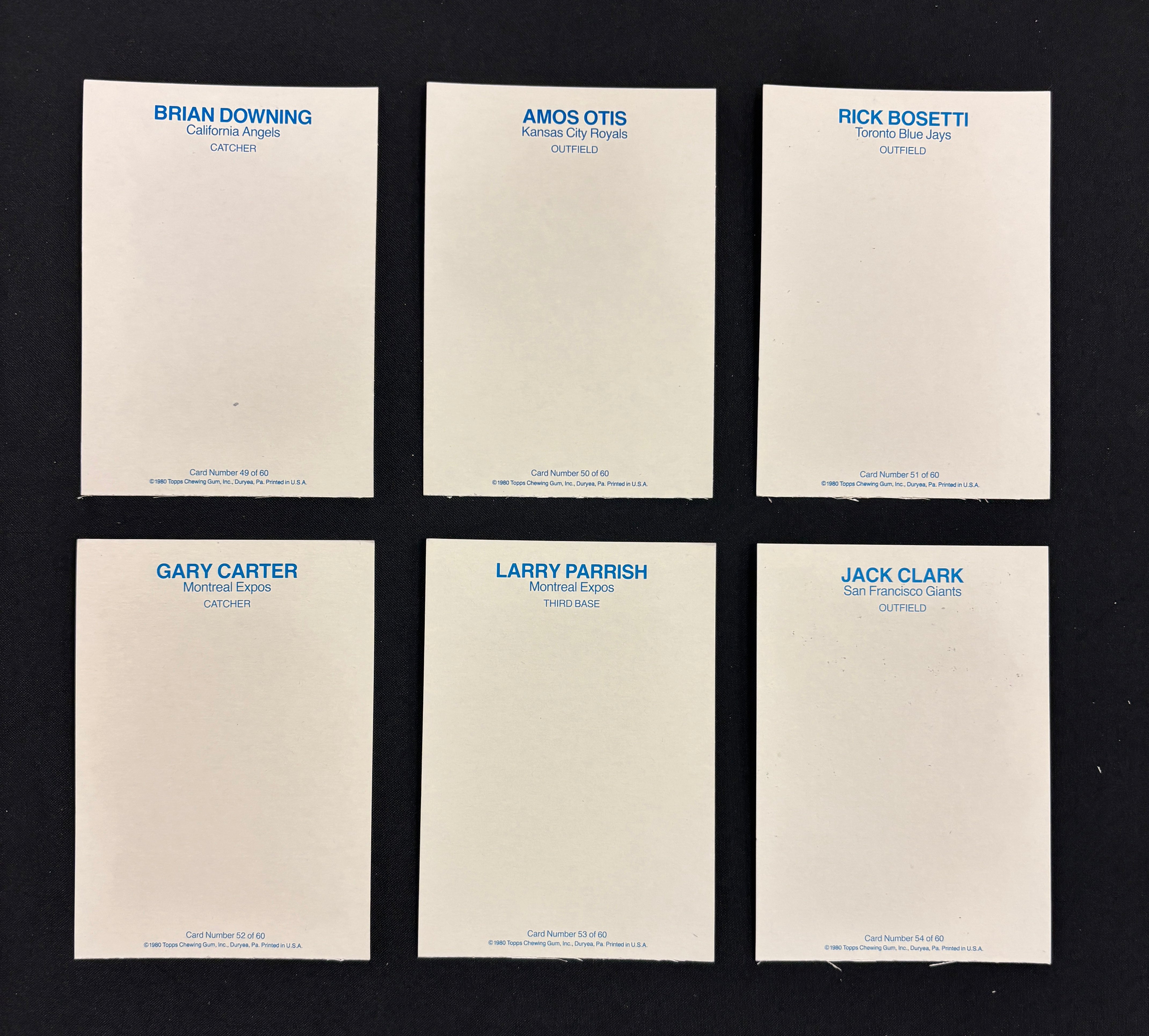 1981 Topps Superstars Baseball Photo Cards White Back Complete Set (60/60)