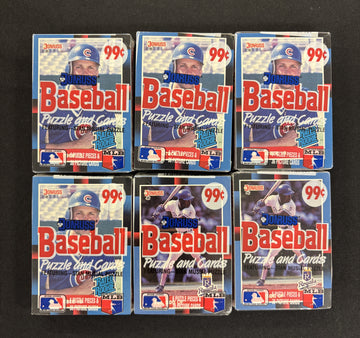 1988 Donruss Baseball Cello Pack Factory Sealed (Lot of 6)