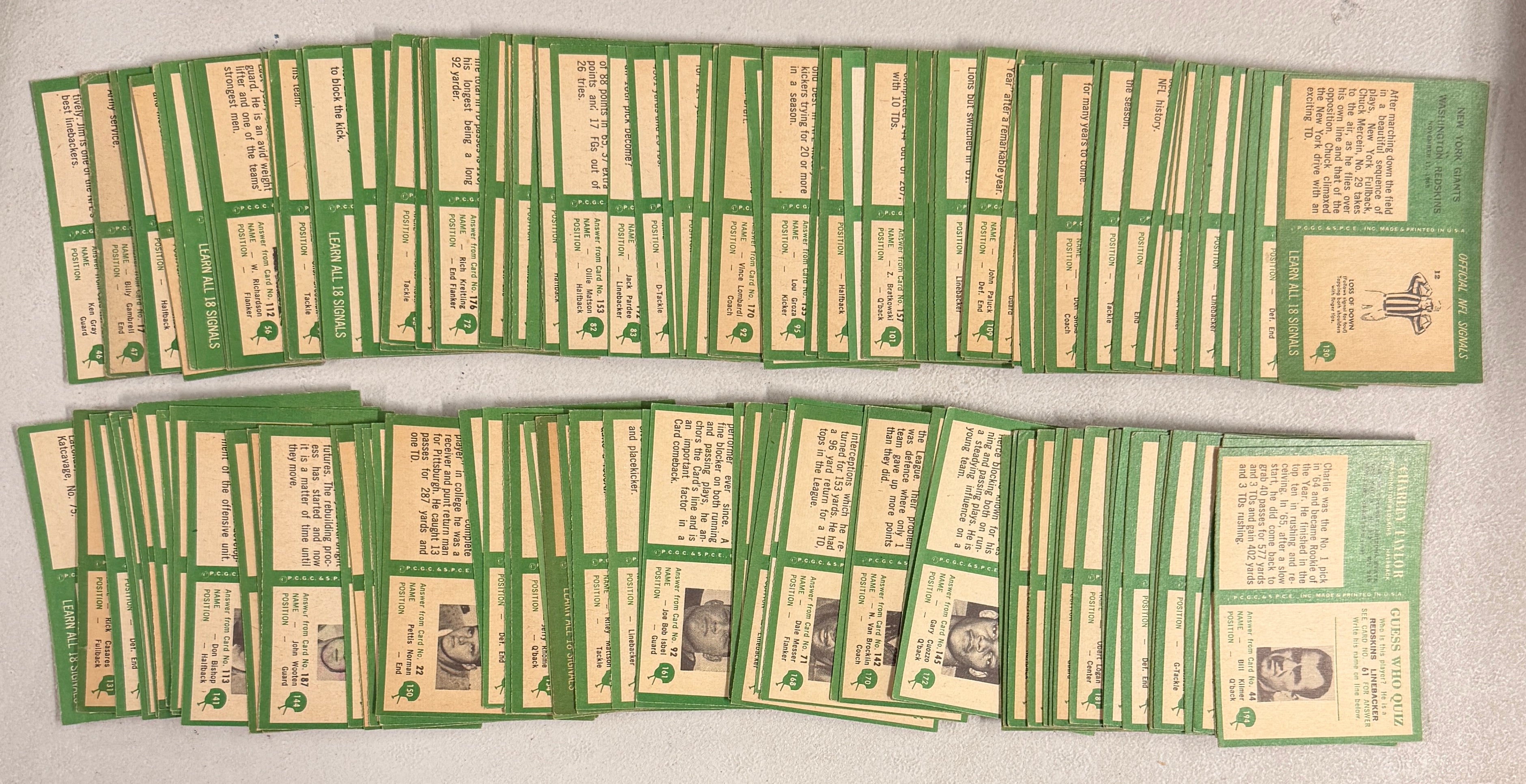 1966 Philadelphia Football Near Complete Set (192/198) EX-NM