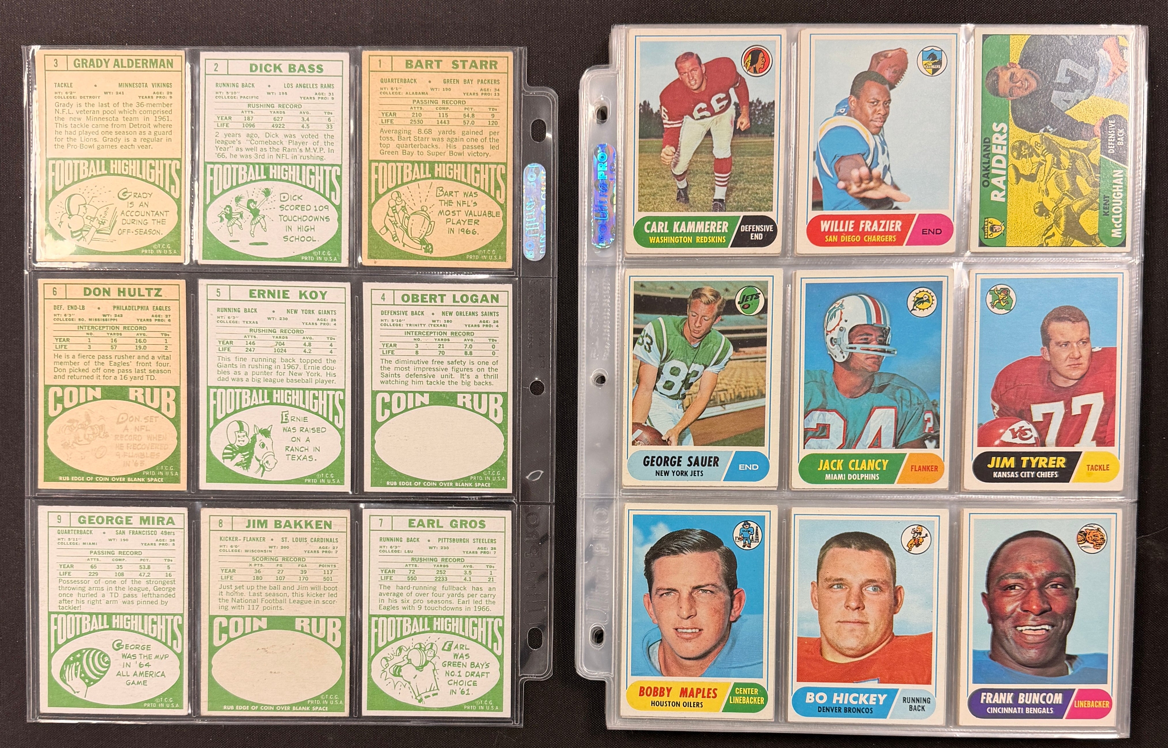 1968 Topps Football Complete Set (219) VG-EX
