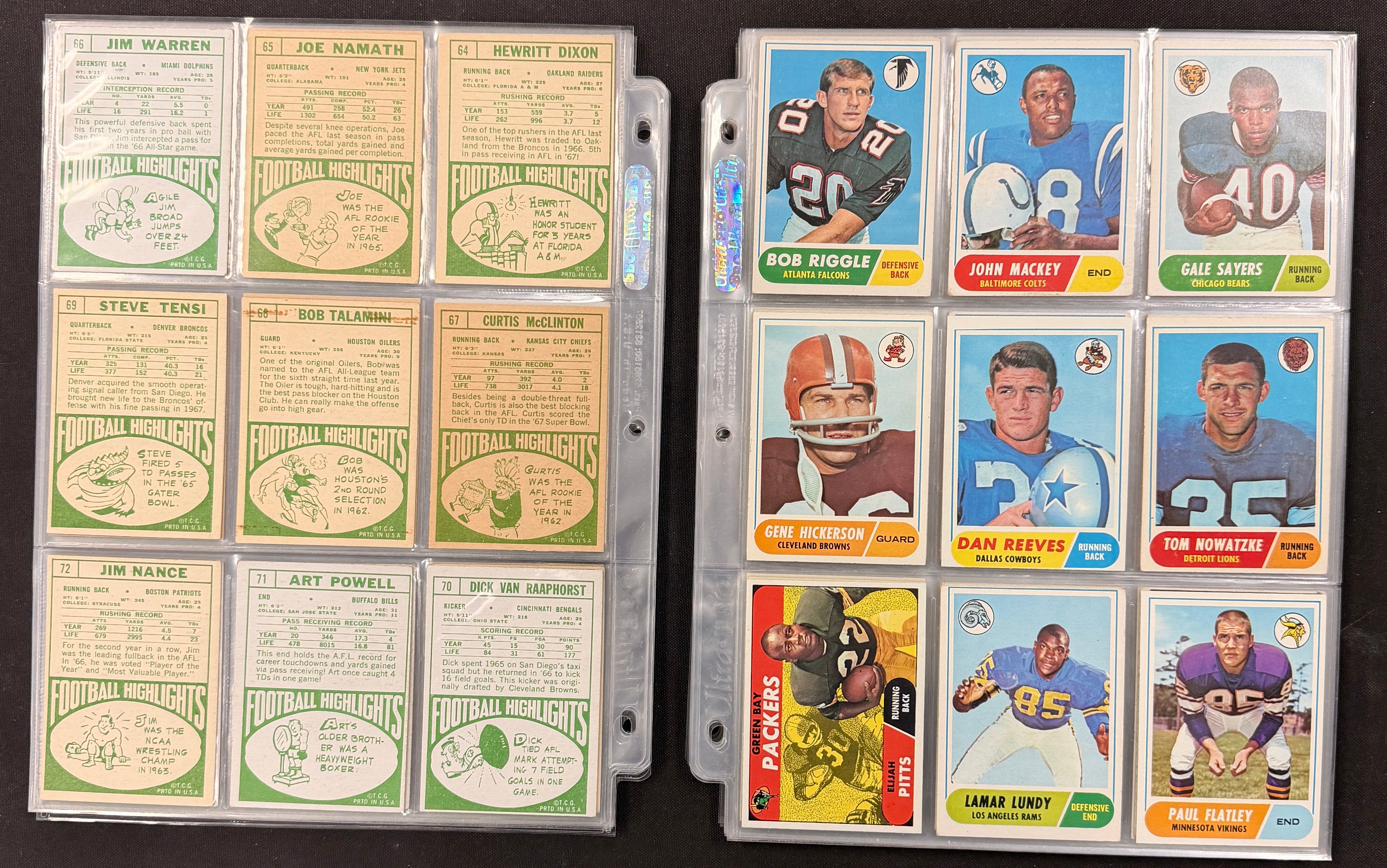 1968 Topps Football Complete Set (219) VG-EX