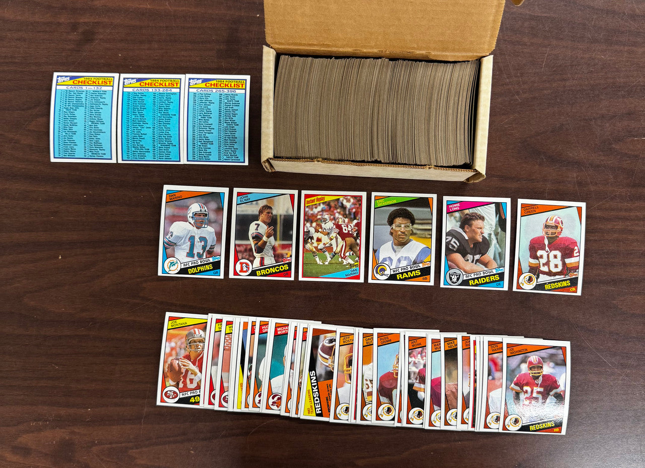 1984 Topps Football Complete Set (396) Elway Marino RC NM Overall